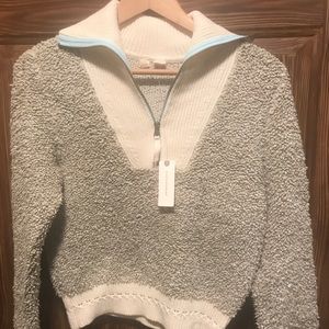 Anthropologie half zip sweater small oatmeal color